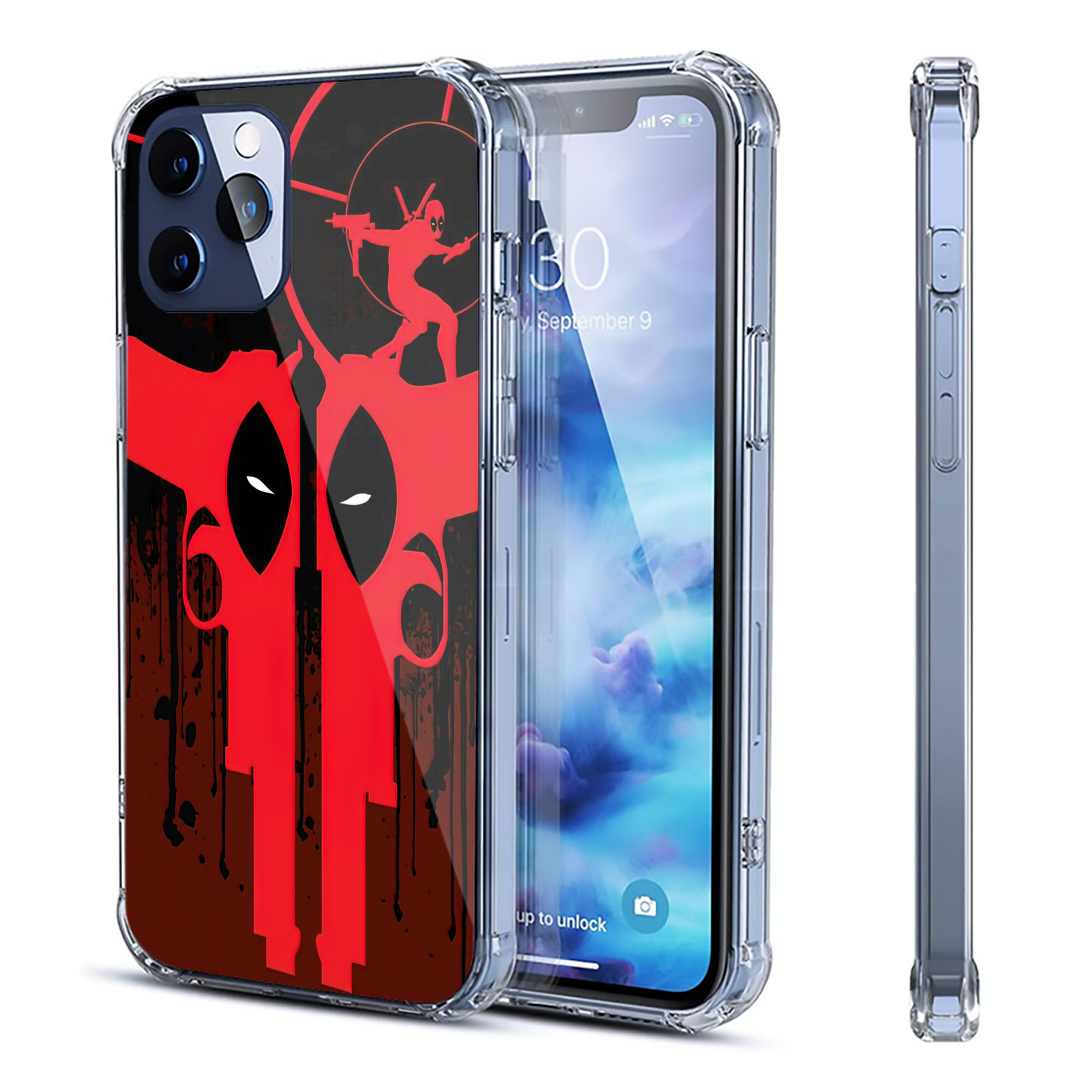 （画像用） Deadpool デッドプール 【iPhone 12シリーズ対応】透明スマホケース（クリアソフトケース）